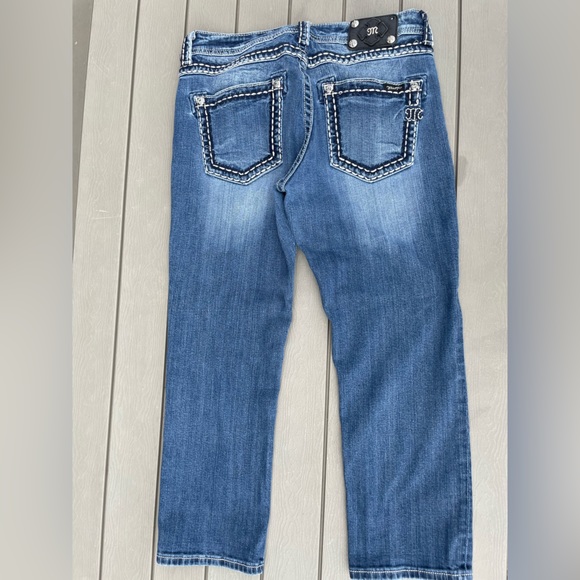 Miss Me Boyfriend Capri Blue Jean Size 30 JB5014P62 - Picture 2 of 12